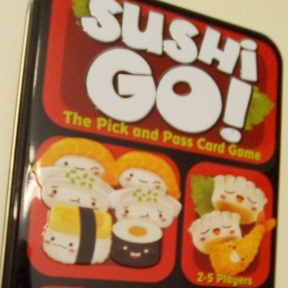 Sushi Go! The Pick and Pass Card Game by Gamewright Collective tin Box